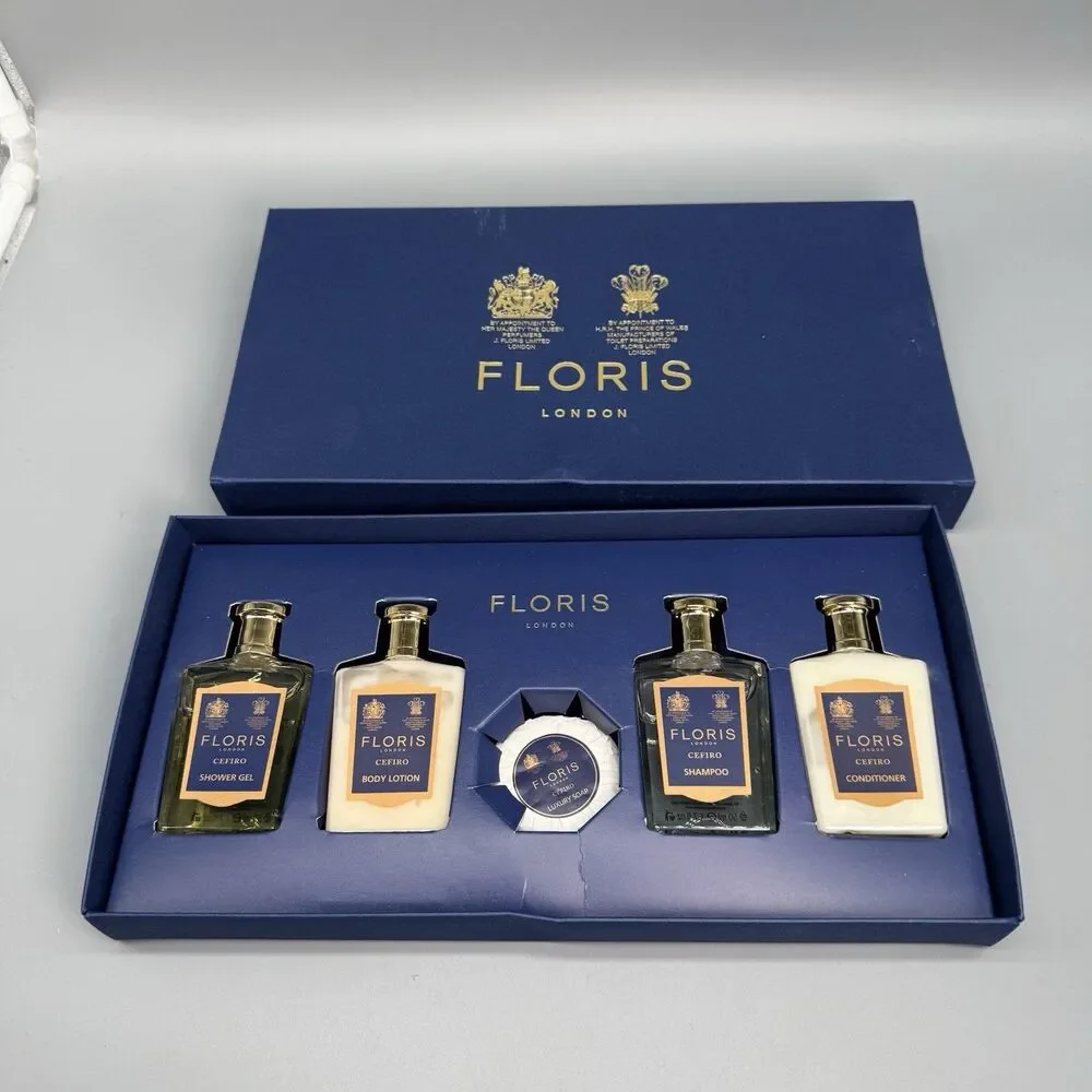Floris Gift Set Cefiro London Shampoo Conditioner Body Wash & Lotion Soap